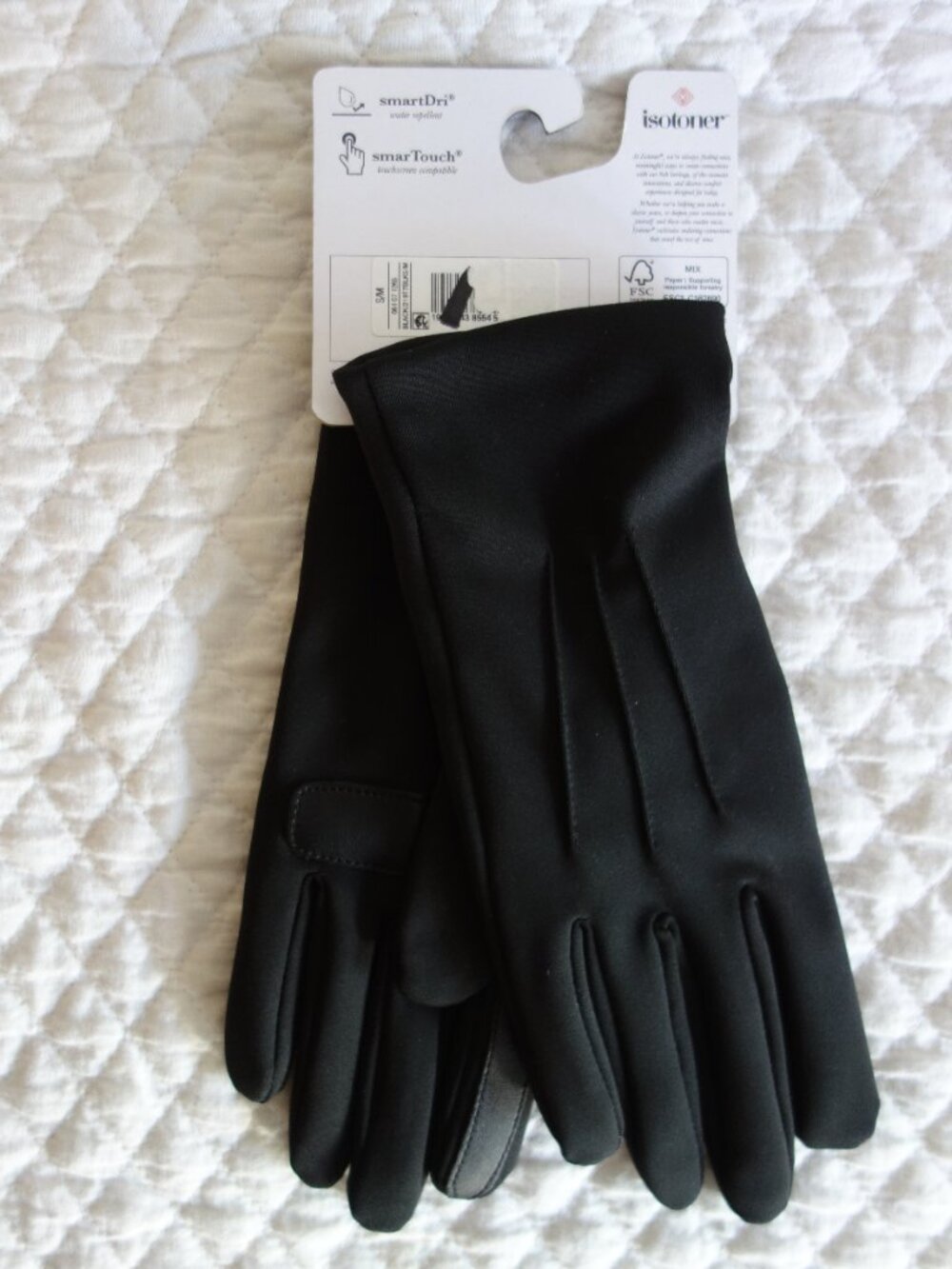 NWT $50 Two Pairs (Black/Brown) of Isotoner Gloves – S/M - Picture 4 of 8